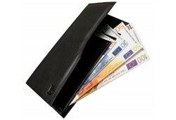Brieftasche für Geldscheine in Leder